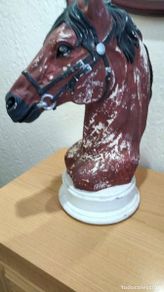 Arte: escultura cabeza de caballo de 45 cm